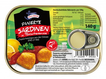 Andre's Fisch & Friends panierte Sardinen in Tomatensauce